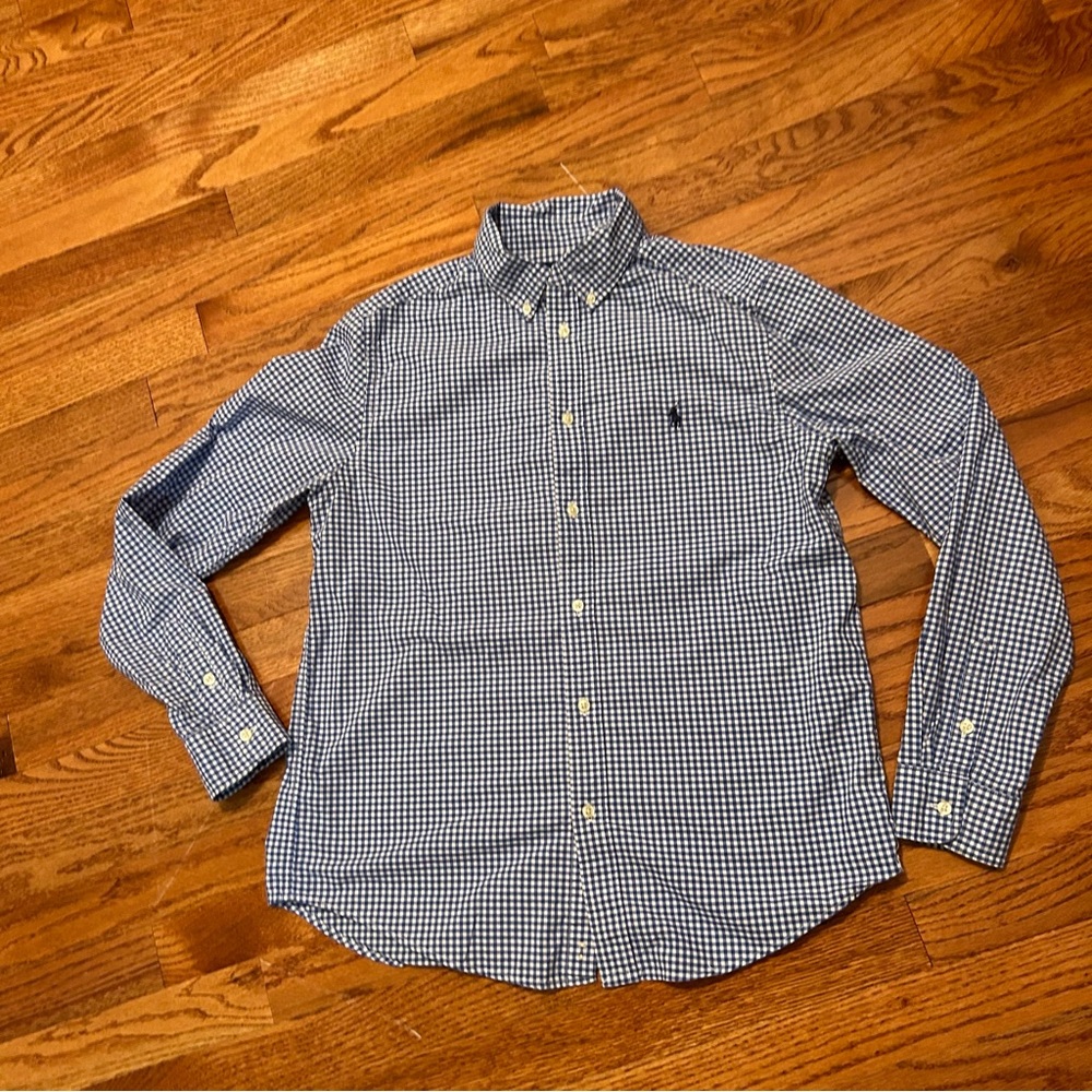 POLO RALPH LAUREN Boys size XL  Gingham Button Down Shirt